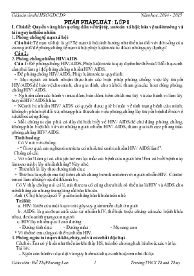 Giáo án ôn thi học sinh giỏi môn Giáo dục công dân 9 Năm học 2014 - 2015
